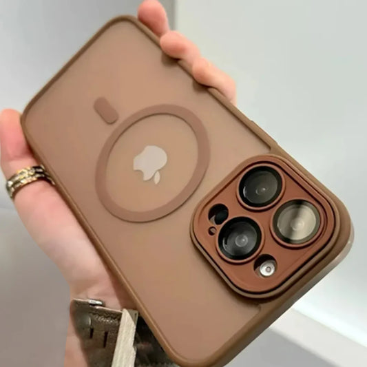 Magnetic Matte Shockproof Case | iPhone 12–16 Pro Max